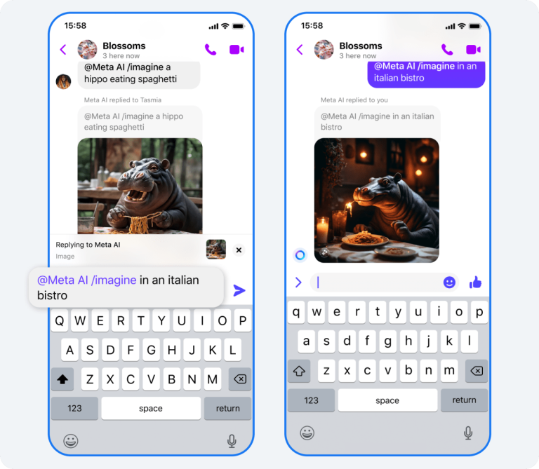 Meta AI adds Reels support and 'reimagine,' a way to generate new AI images in group chats, and more