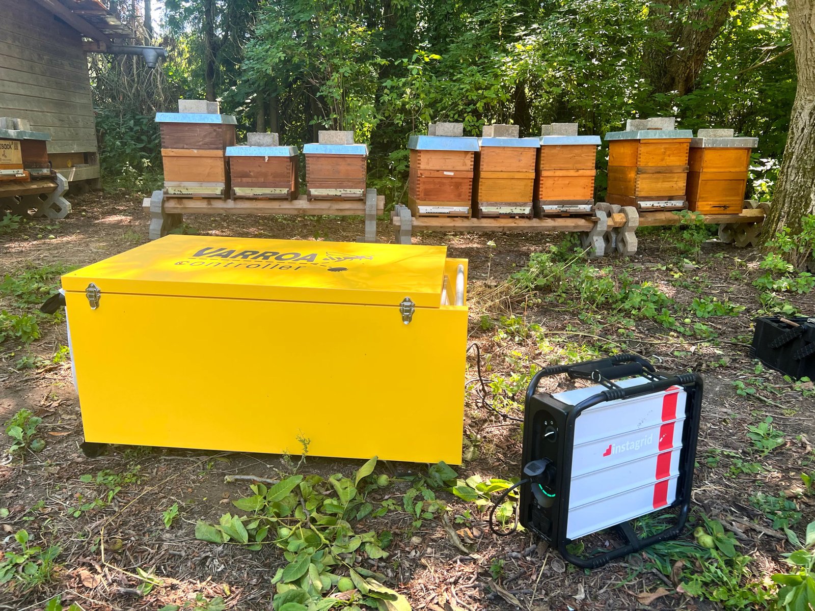 Instagrid battery used to power beekeeping 