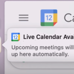 Arc now features a live calendar button to help you stay punctual for meetings